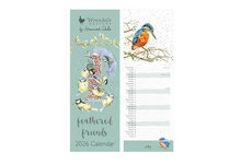 Load image into Gallery viewer, Wrendale Feathered Friends Slim 2026 Calender