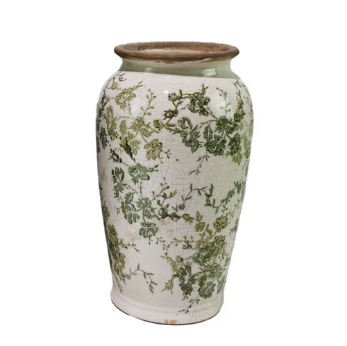 Green Floral Vase Green 3019