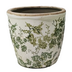 Green Floral Pot Green 3020
