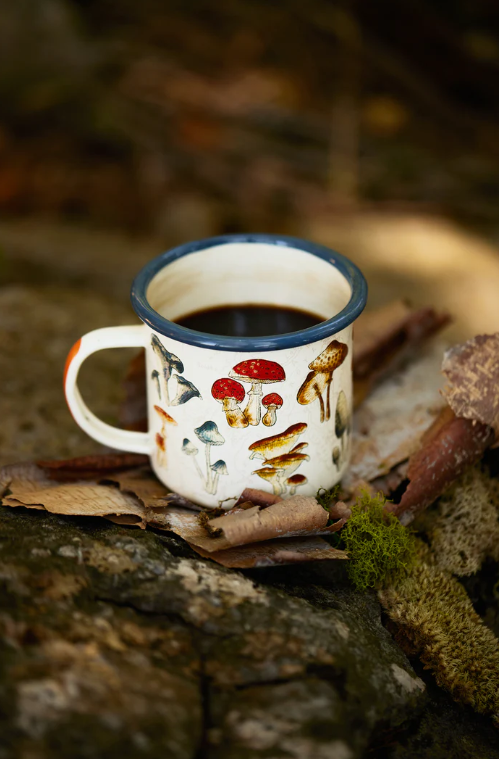 Enamel Mug Mushroom 500ml