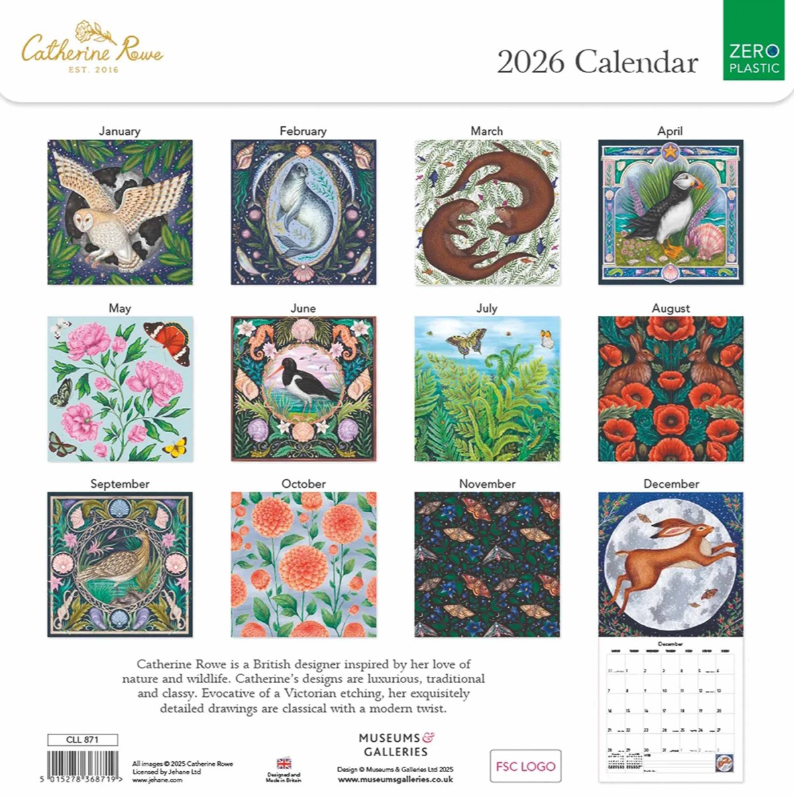 Catherine Rowe 2026 Wall Calender
