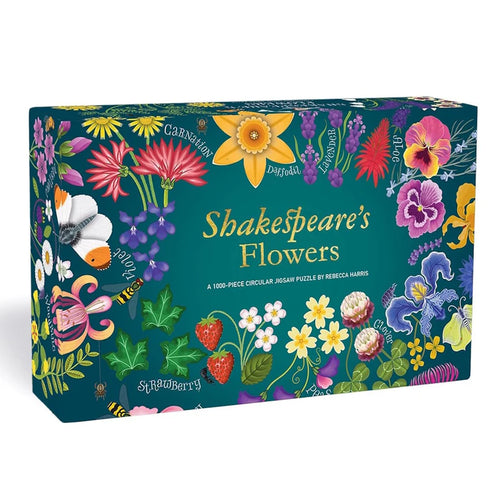 Shakespeares Flowers 1000 Piece Circular Jigsaw Puzzle