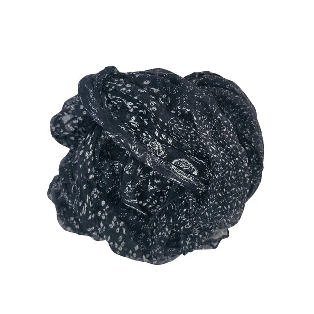 Cotton Hemp Scarf Black Slate