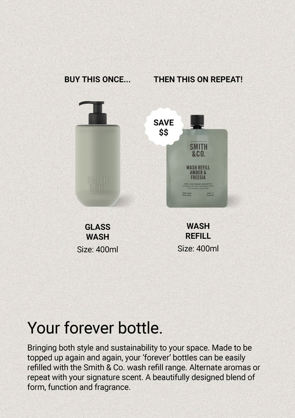 Smith & Co Hand Body Wash Refill Amber & Freesia