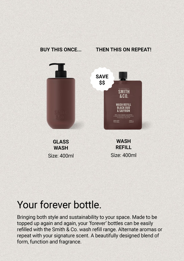 Smith & Co Hand Body Wash Refill Black Oud & Saffron
