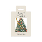 Xmas Gift Tag Festive Tree 4pack