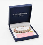 Tree of Life Gold Charm Bracelet Pink Matrix