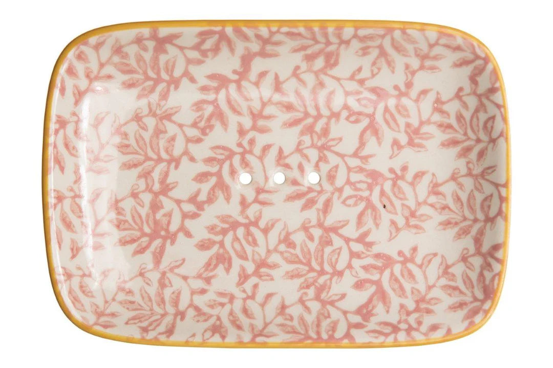Pink Floral Soap Dish