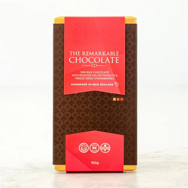 Remarkable Choc Block Milk 32% Strawberry 150gm