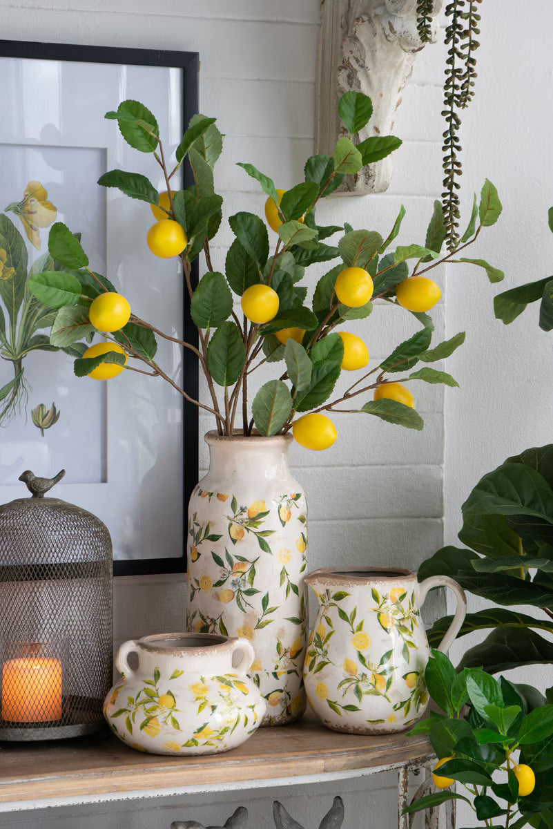 Lemon & Leaves Vase 2904