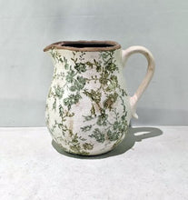 Load image into Gallery viewer, Green Floral Ceramic Jug Green 3015