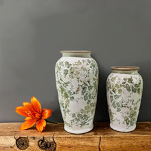 Load image into Gallery viewer, Green Floral Vase Green 3019