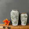 Green Floral Vase Green 3019