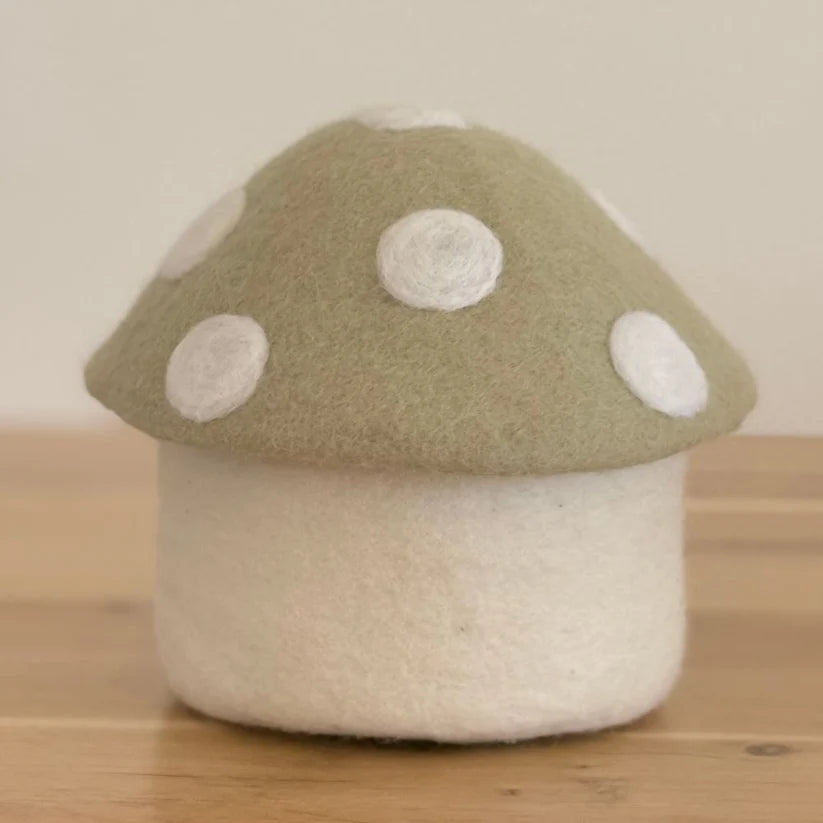 Toadstool Trinket Box Sage Medium