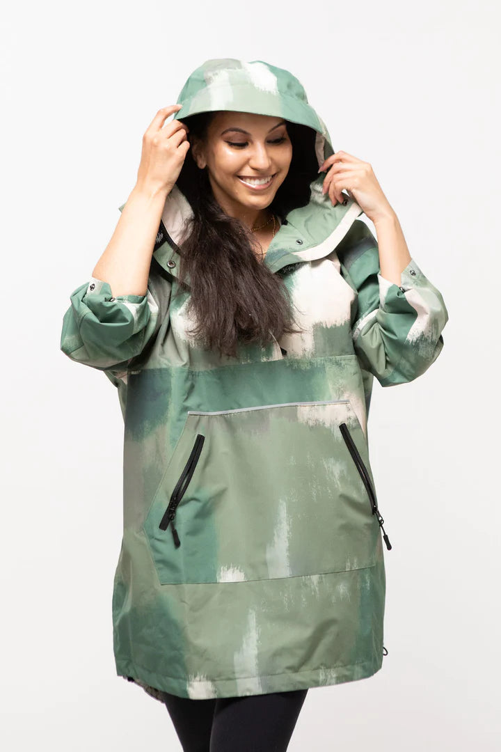 Olive Mist Waterproof Unisex Anorak