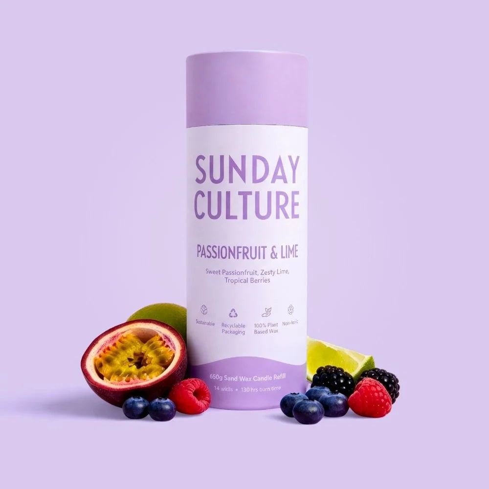 Passionfruit & Lime Ready to Pour Sand Candle Large
