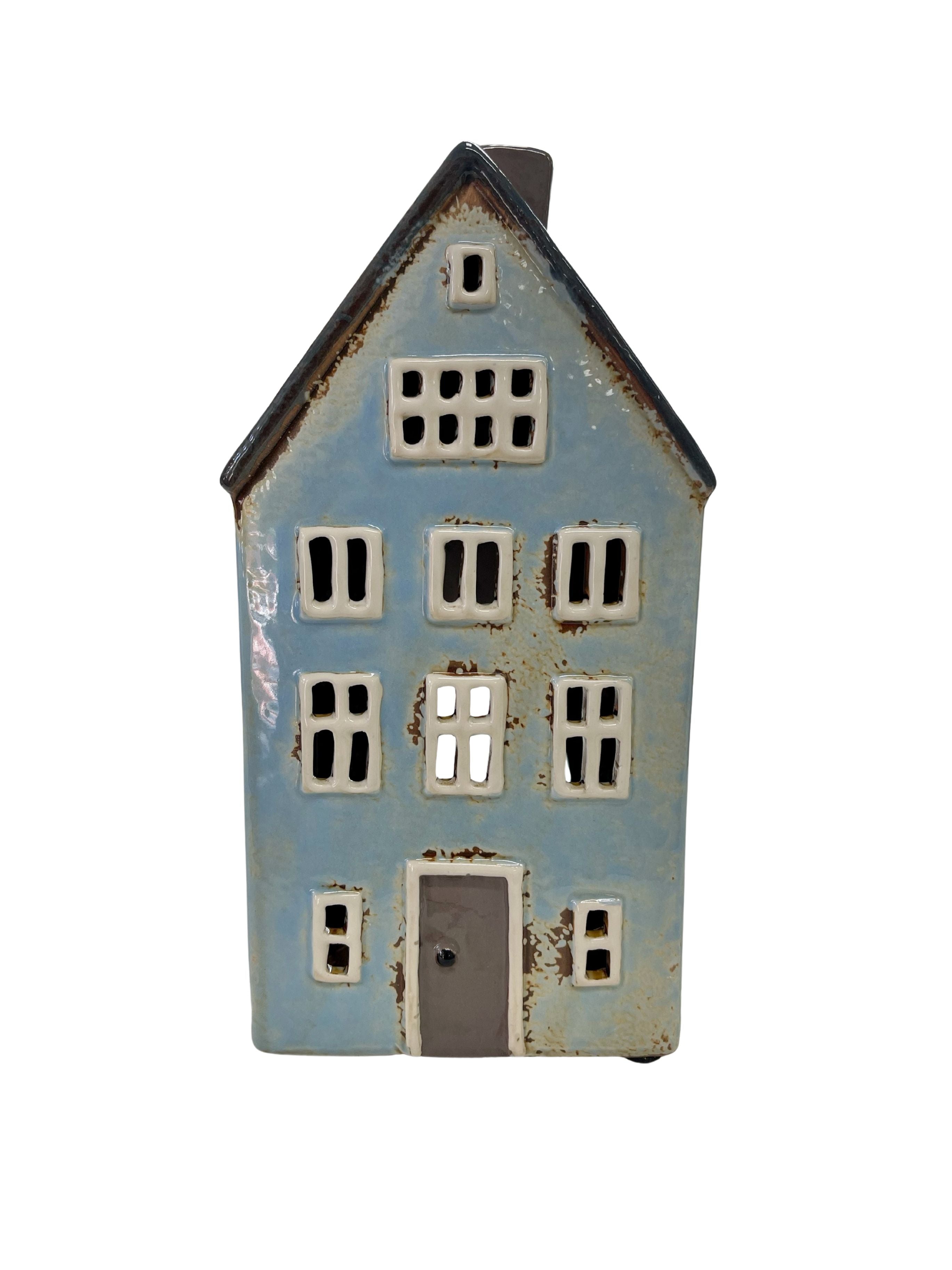 Light Blue House TeaLight 055