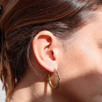 Steel Me Stainless Yellow Gold Mimi Hoop Earring 30mm