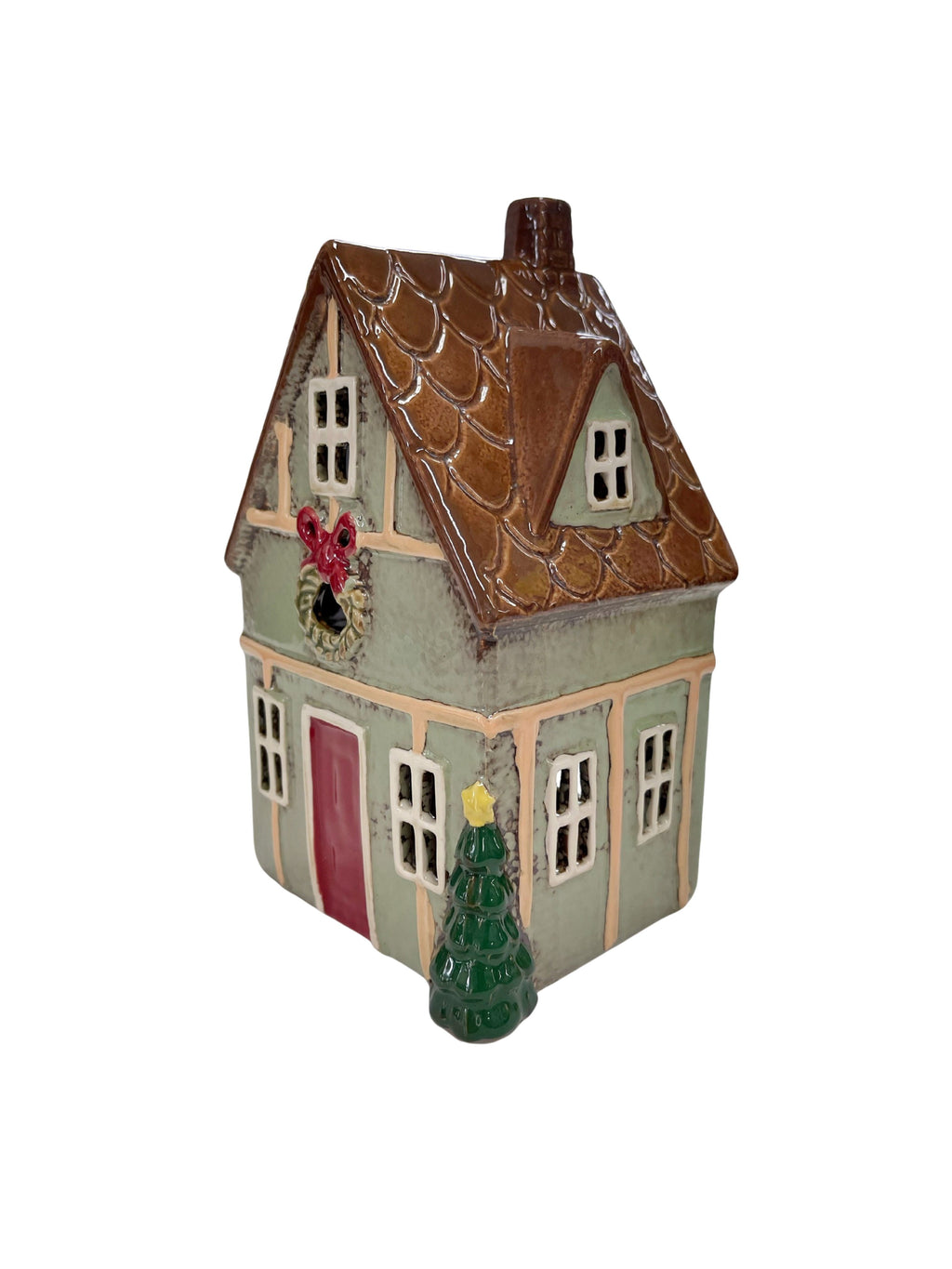 Xmas Green House TeaLight 050