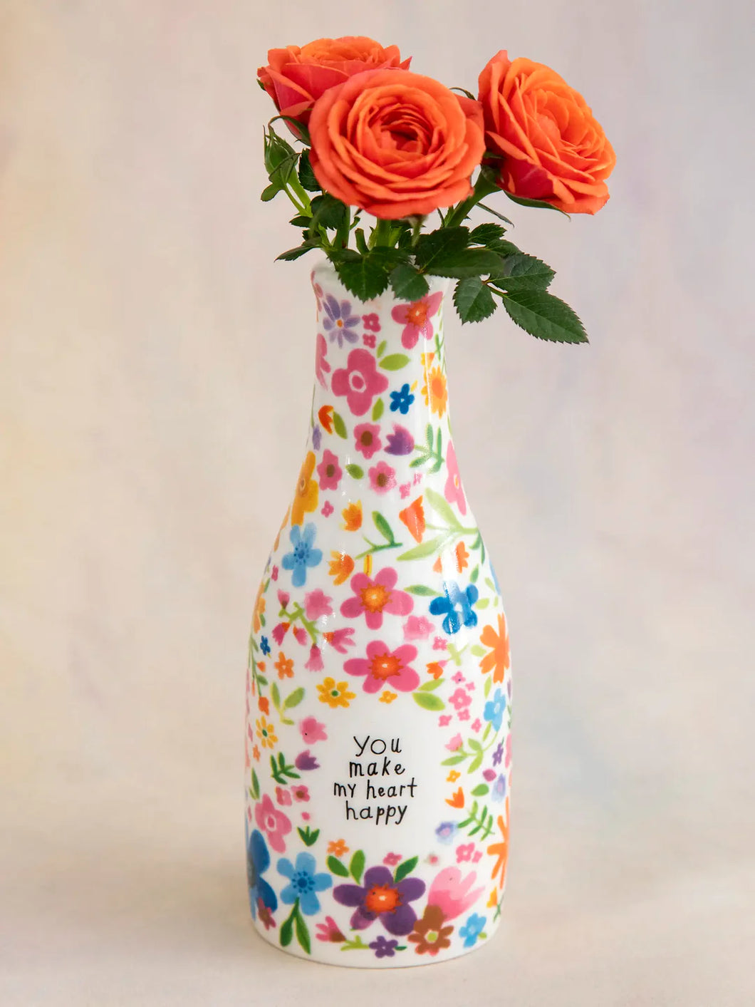 You make My Heart Happy Bud Vase