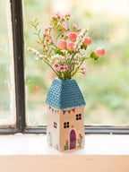 Cottage Bud Vase Teal Cottage