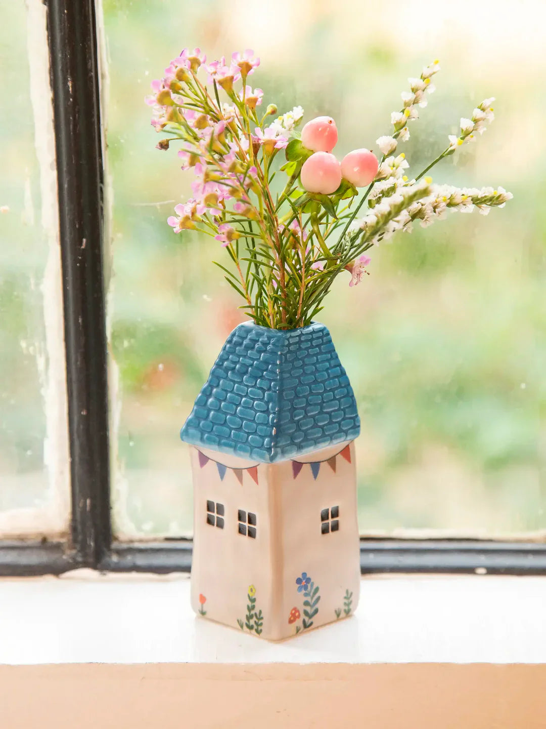 Cottage Bud Vase Teal Cottage