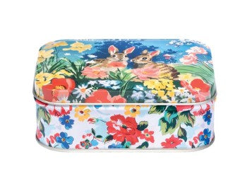 Vintage Easter Rabbits Small Rectangle Tin