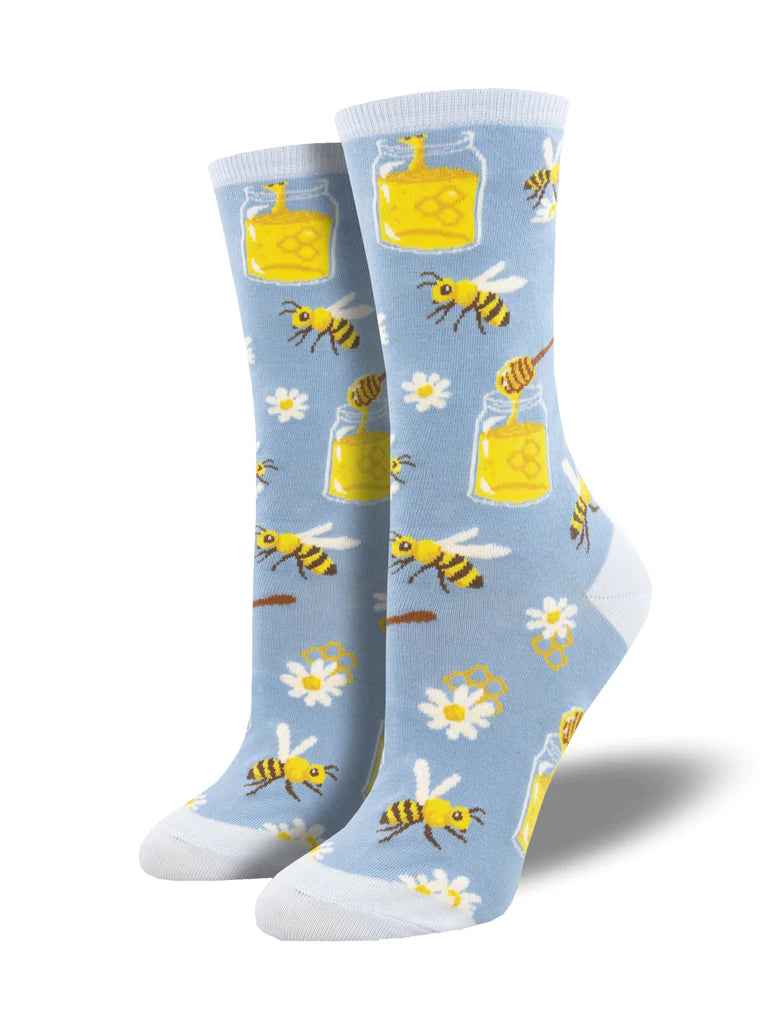 W Bee My Honey Blue Sock