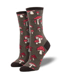 W Pretty For A Funghi Brown Heather Sock