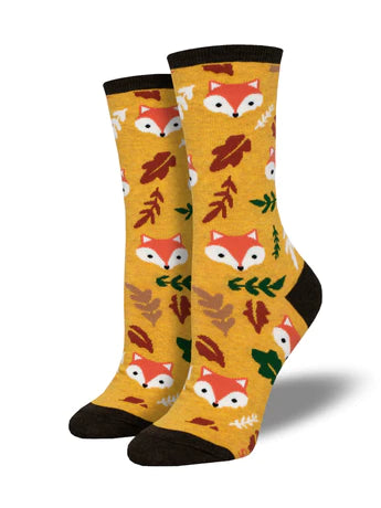 W Foxy Fall Yellow Sock