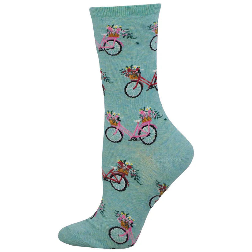 W Floral Cruiser Blue Heather Sock