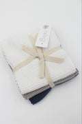 Wash Cloth Set of 3 Navy