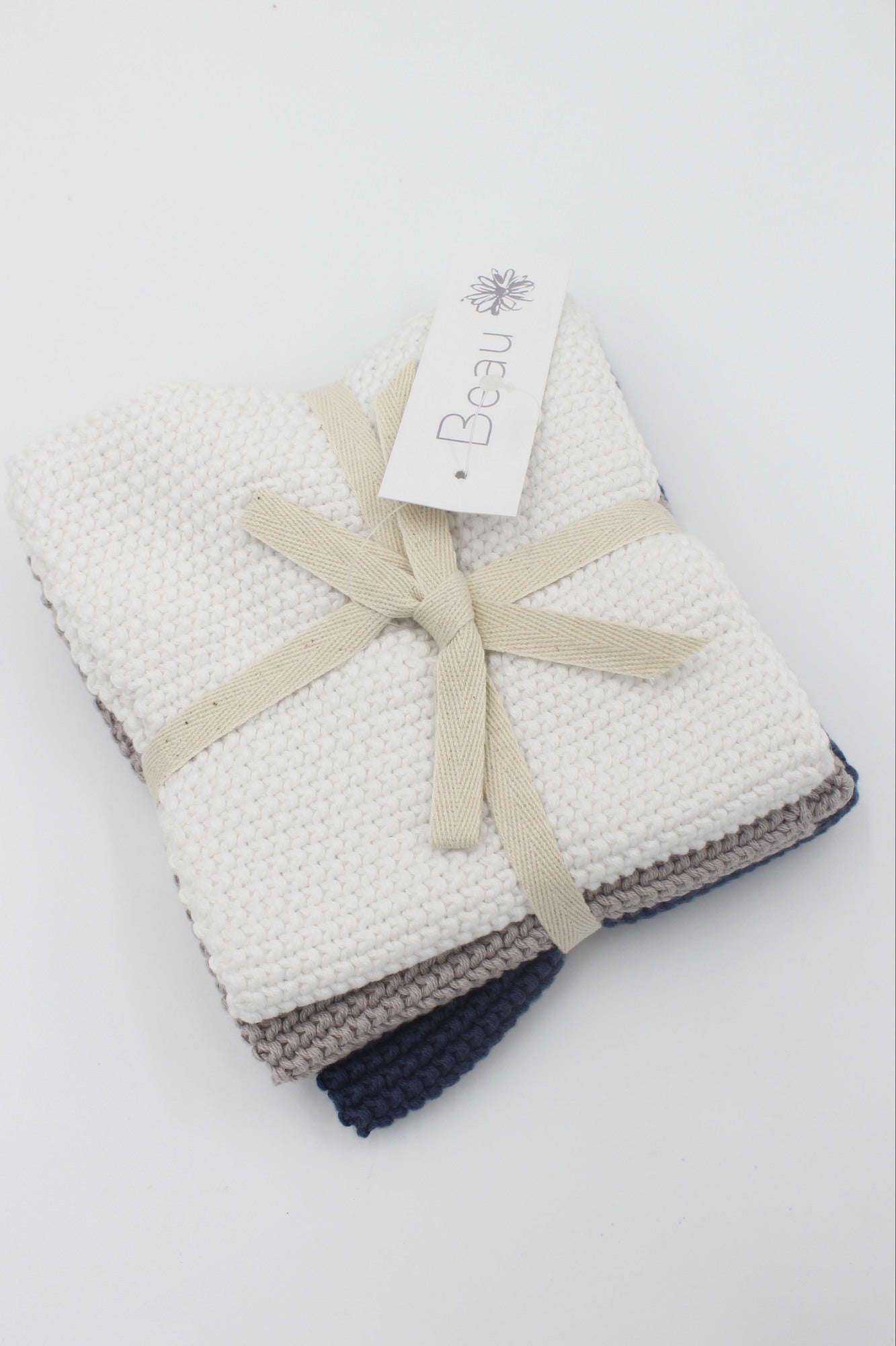 Wash Cloth Set of 3 Navy