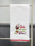 Wine Girls Tea Towel