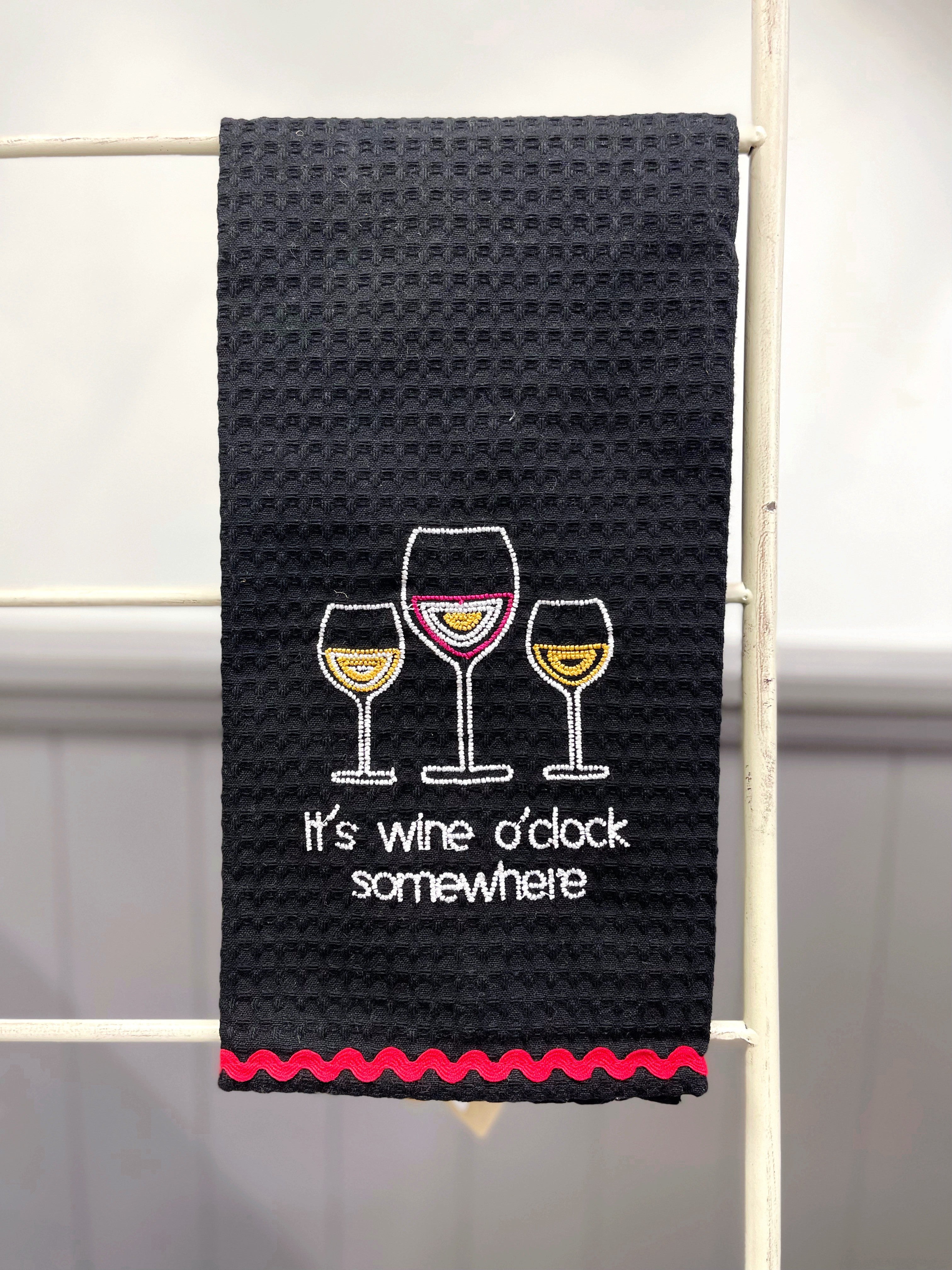 Wine O'Clock Tea Towel