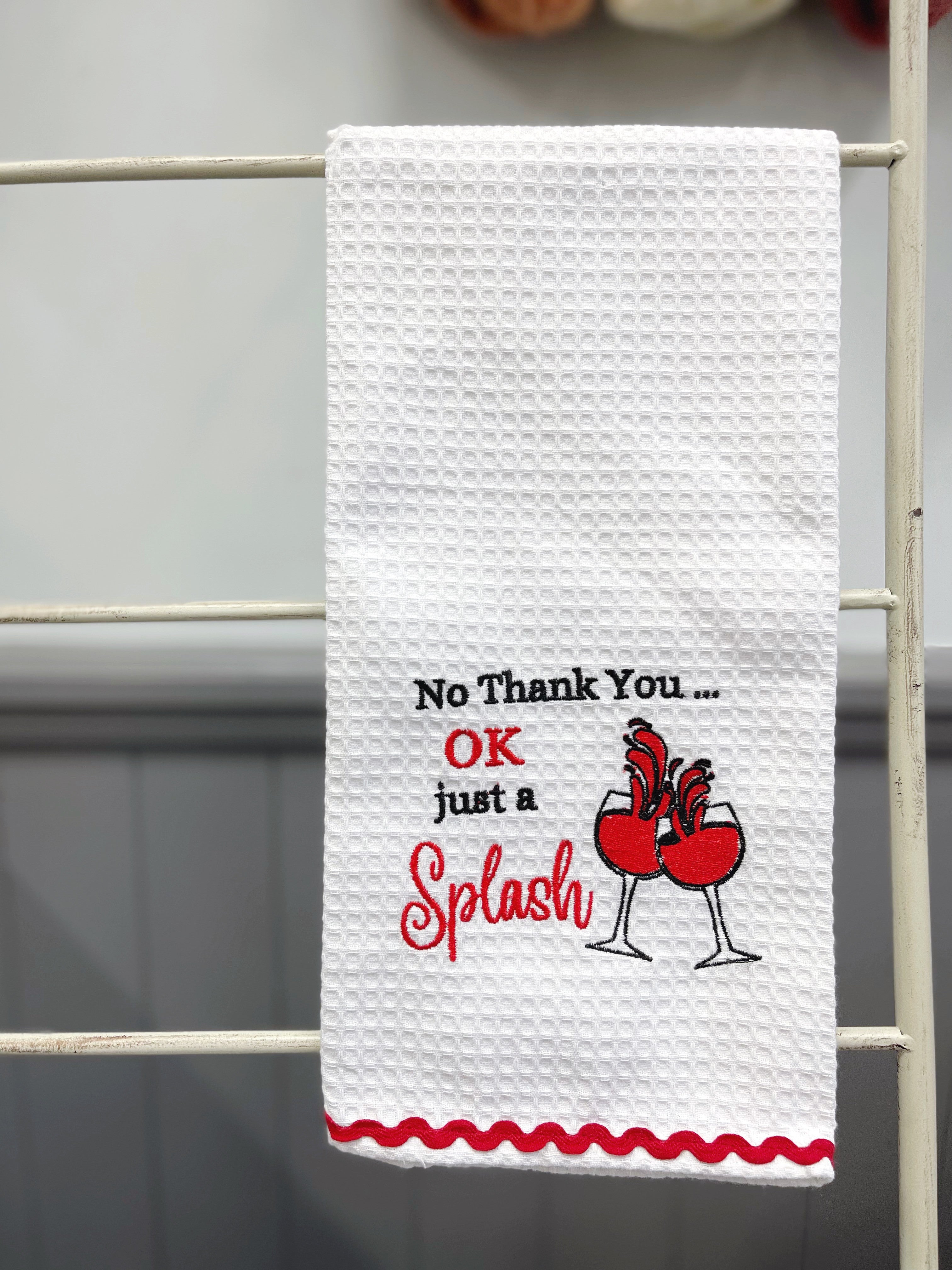 Wine Splash Tea Towel