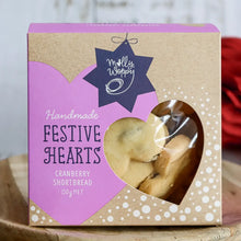 Load image into Gallery viewer, Xmas Cookie Shortbread Cranberry Hearts