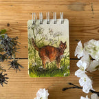 Cat in the cow parsley Small Spiral Notebook