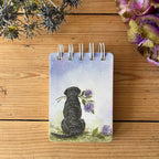 Labrador & Agapanthus Small Spiral Notebook