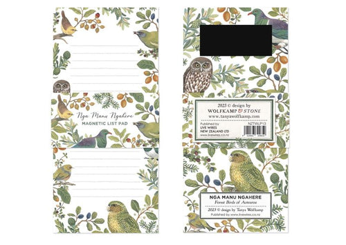 Nga Manu Ngahere Magnectic List Pad