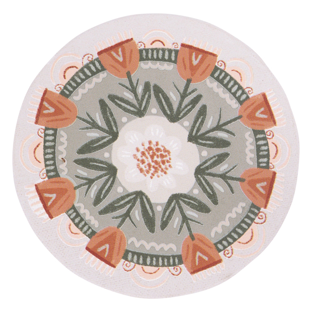 Amber Garden Tulips Ceramic Coaster