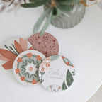 Amber Garden Tulips Ceramic Coaster