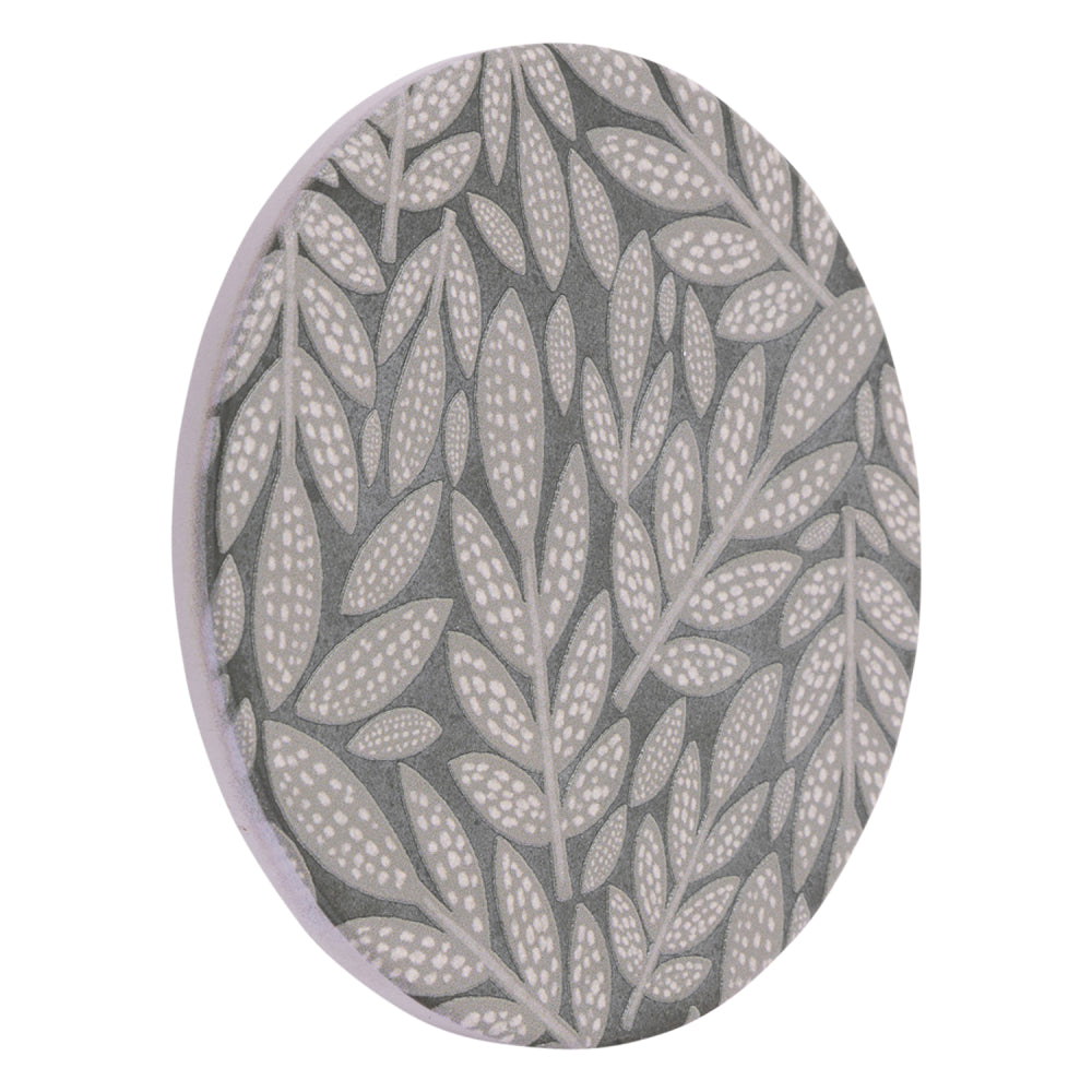 Amber Garden Leaves Ceramic Coaster