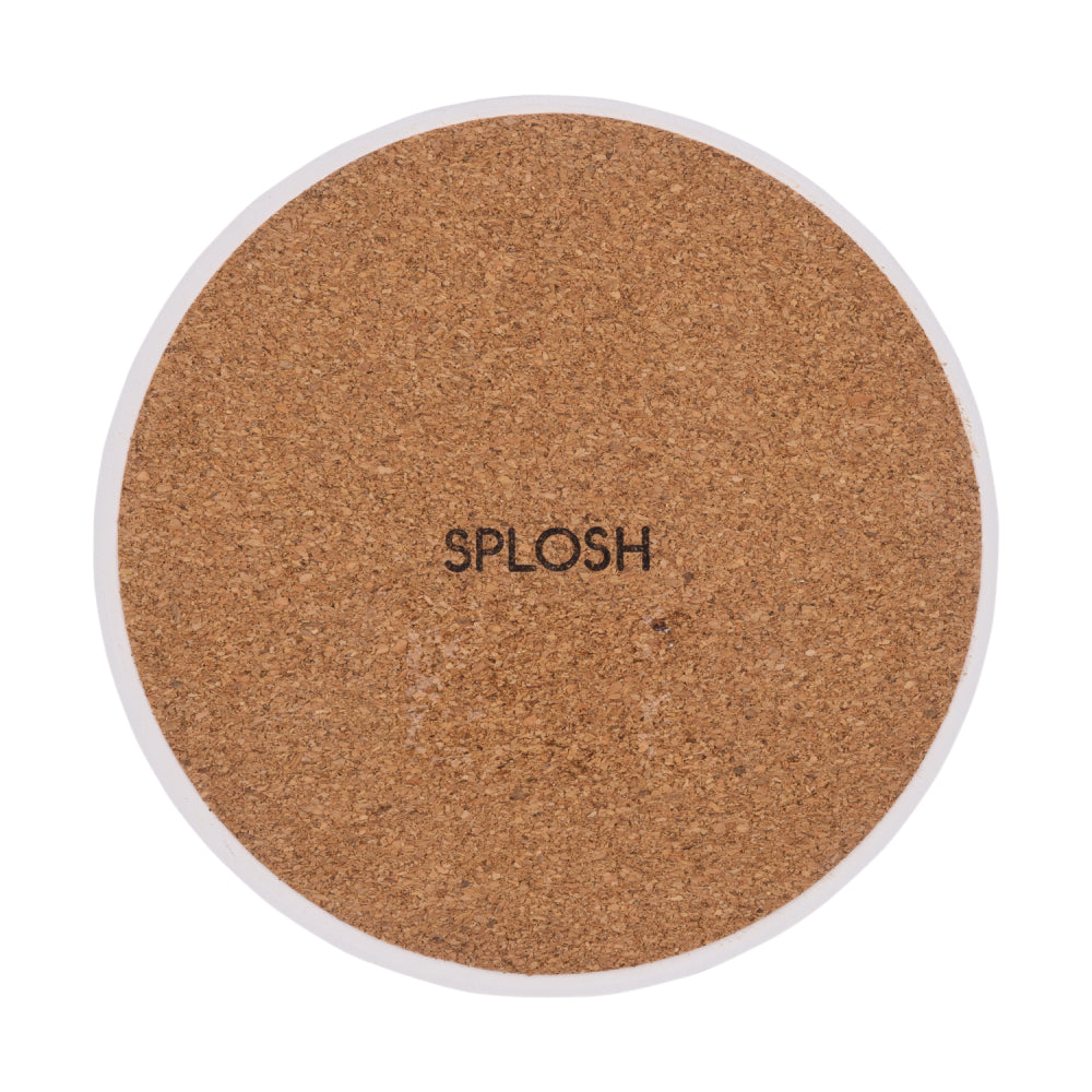 Amber Garden Leaves Ceramic Coaster