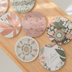 Amber Garden Collage Ceramic Coaster