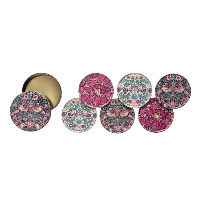 William Morris Set of 6 Tin Coasters