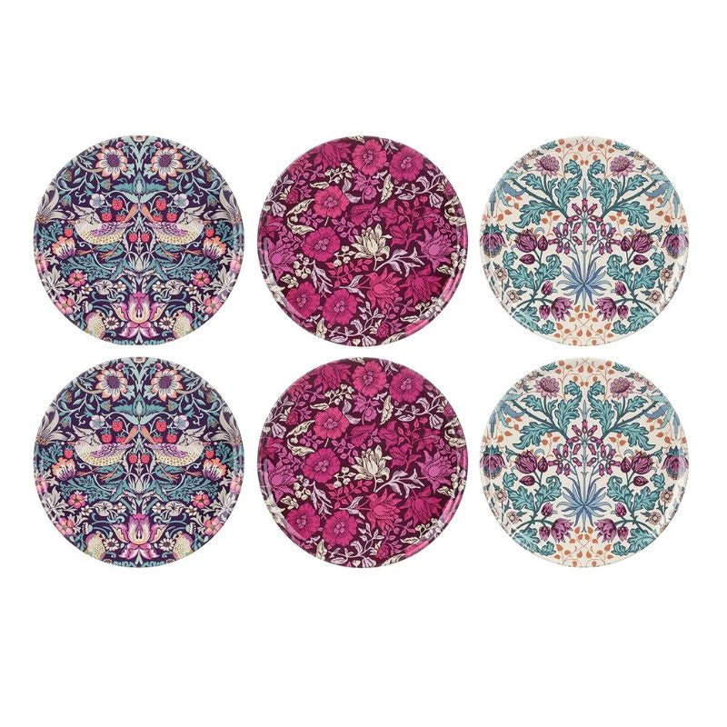 William Morris Set of 6 Tin Coasters