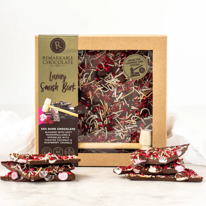 Remarkable Smash Bark Luxe Chocolate Raspberry