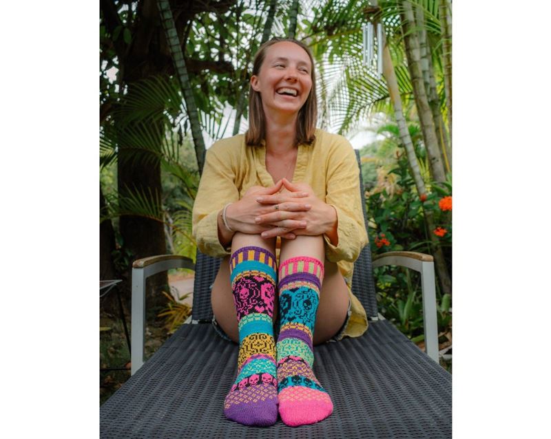 Day of the Dead Adult Crew Solmate Sock