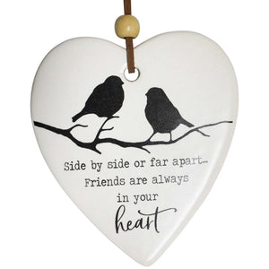 Hanging Heart Birds Side by Side